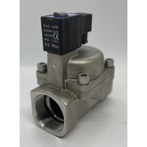 50mm (2")  Solenoid Valve Normally Closed Stainless Steel - 12VDC